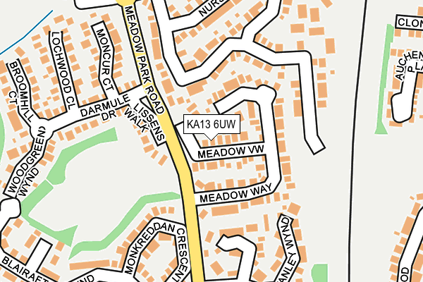 KA13 6UW map - OS OpenMap – Local (Ordnance Survey) KA13 6UW map - OS OpenMap – Local (Ordnance Survey)