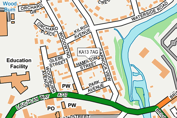 KA13 7AG map - OS OpenMap – Local (Ordnance Survey)