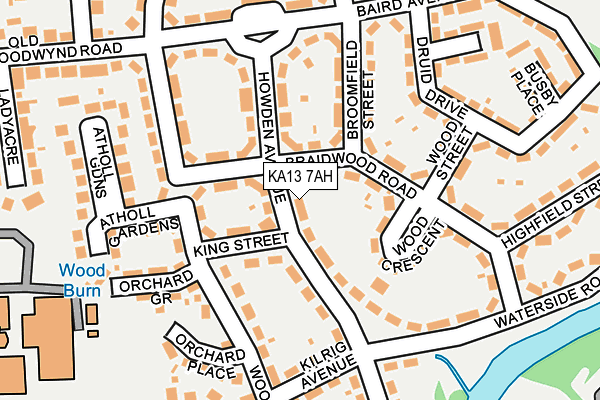 KA13 7AH map - OS OpenMap – Local (Ordnance Survey) KA13 7AH map - OS OpenMap – Local (Ordnance Survey)