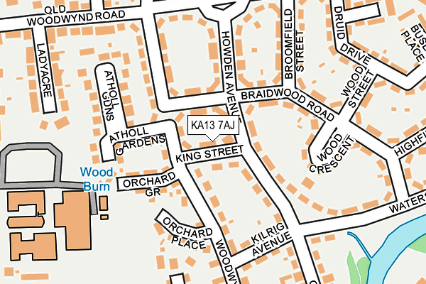KA13 7AJ map - OS OpenMap – Local (Ordnance Survey) KA13 7AJ map - OS OpenMap – Local (Ordnance Survey)