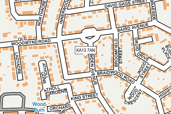 KA13 7AN map - OS OpenMap – Local (Ordnance Survey) KA13 7AN map - OS OpenMap – Local (Ordnance Survey)