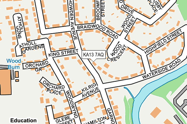 KA13 7AQ map - OS OpenMap – Local (Ordnance Survey) KA13 7AQ map - OS OpenMap – Local (Ordnance Survey)
