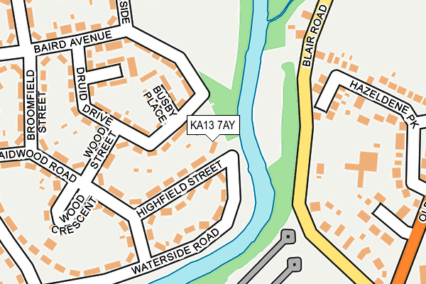 KA13 7AY map - OS OpenMap – Local (Ordnance Survey) KA13 7AY map - OS OpenMap – Local (Ordnance Survey)