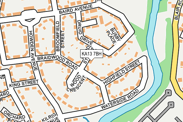 KA13 7BH map - OS OpenMap – Local (Ordnance Survey) KA13 7BH map - OS OpenMap – Local (Ordnance Survey)