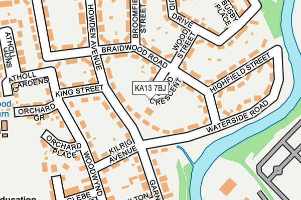 KA13 7BJ map - OS OpenMap – Local (Ordnance Survey) KA13 7BJ map - OS OpenMap – Local (Ordnance Survey)