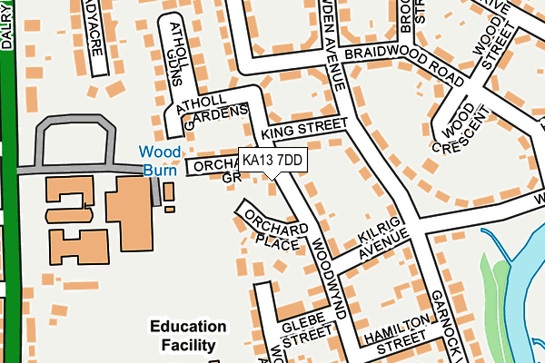 KA13 7DD map - OS OpenMap – Local (Ordnance Survey)
