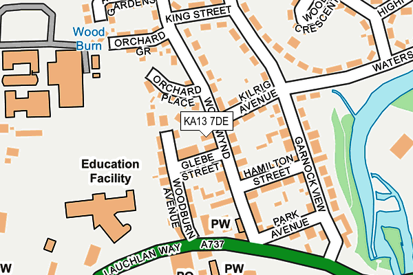 KA13 7DE map - OS OpenMap – Local (Ordnance Survey)