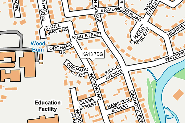 KA13 7DG map - OS OpenMap – Local (Ordnance Survey) KA13 7DG map - OS OpenMap – Local (Ordnance Survey)