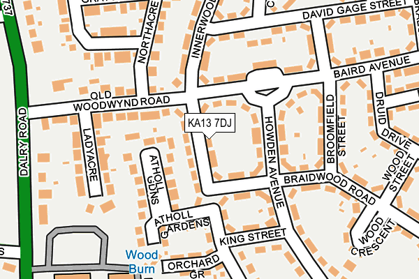 KA13 7DJ map - OS OpenMap – Local (Ordnance Survey) KA13 7DJ map - OS OpenMap – Local (Ordnance Survey)