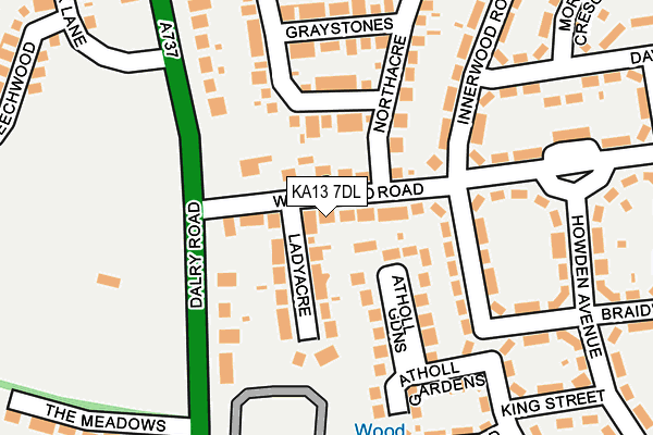 KA13 7DL map - OS OpenMap – Local (Ordnance Survey) KA13 7DL map - OS OpenMap – Local (Ordnance Survey)