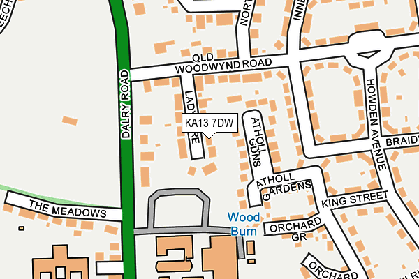 KA13 7DW map - OS OpenMap – Local (Ordnance Survey) KA13 7DW map - OS OpenMap – Local (Ordnance Survey)