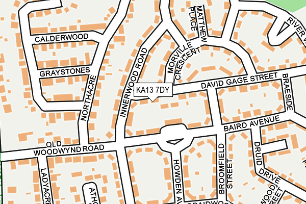 KA13 7DY map - OS OpenMap – Local (Ordnance Survey) KA13 7DY map - OS OpenMap – Local (Ordnance Survey)