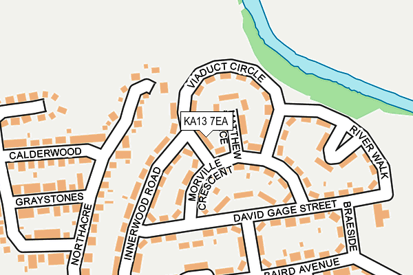 KA13 7EA map - OS OpenMap – Local (Ordnance Survey) KA13 7EA map - OS OpenMap – Local (Ordnance Survey)