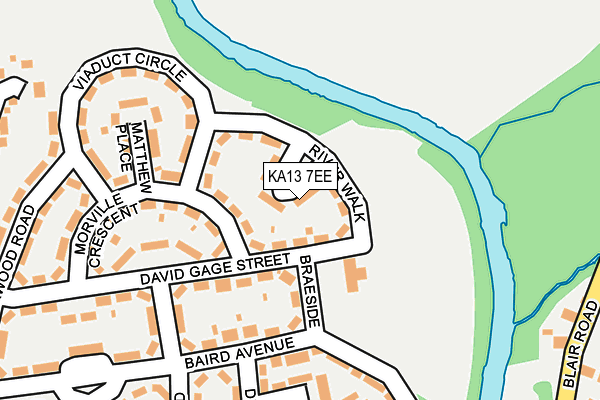 KA13 7EE map - OS OpenMap – Local (Ordnance Survey) KA13 7EE map - OS OpenMap – Local (Ordnance Survey)