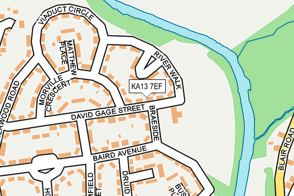 KA13 7EF map - OS OpenMap – Local (Ordnance Survey) KA13 7EF map - OS OpenMap – Local (Ordnance Survey)