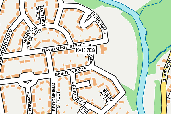 KA13 7EG map - OS OpenMap – Local (Ordnance Survey) KA13 7EG map - OS OpenMap – Local (Ordnance Survey)