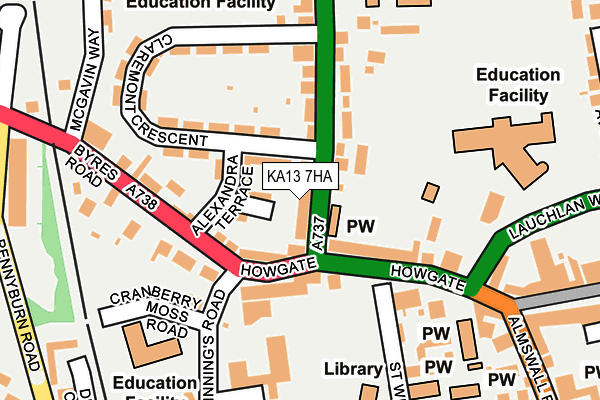 KA13 7HA map - OS OpenMap – Local (Ordnance Survey) KA13 7HA map - OS OpenMap – Local (Ordnance Survey)