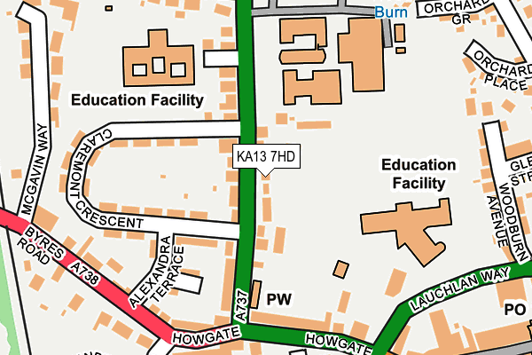 KA13 7HD map - OS OpenMap – Local (Ordnance Survey) KA13 7HD map - OS OpenMap – Local (Ordnance Survey)