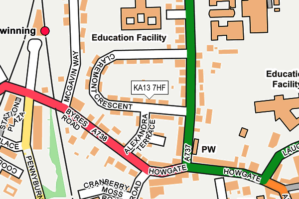KA13 7HF map - OS OpenMap – Local (Ordnance Survey) KA13 7HF map - OS OpenMap – Local (Ordnance Survey)