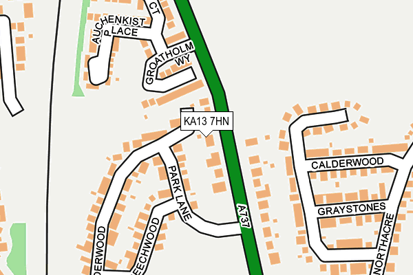 KA13 7HN map - OS OpenMap – Local (Ordnance Survey) KA13 7HN map - OS OpenMap – Local (Ordnance Survey)