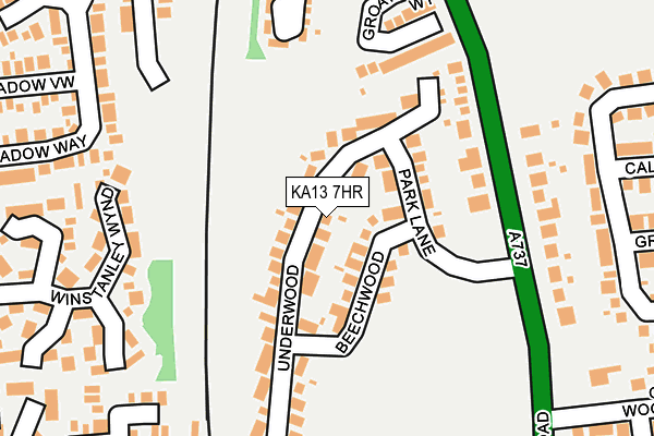 KA13 7HR map - OS OpenMap – Local (Ordnance Survey) KA13 7HR map - OS OpenMap – Local (Ordnance Survey)