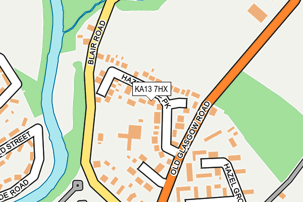 KA13 7HX map - OS OpenMap – Local (Ordnance Survey) KA13 7HX map - OS OpenMap – Local (Ordnance Survey)