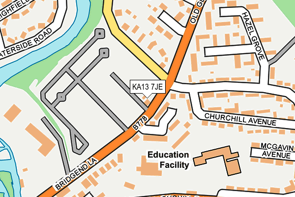 KA13 7JE map - OS OpenMap – Local (Ordnance Survey) KA13 7JE map - OS OpenMap – Local (Ordnance Survey)