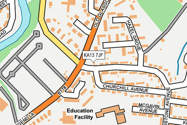 KA13 7JF map - OS OpenMap – Local (Ordnance Survey) KA13 7JF map - OS OpenMap – Local (Ordnance Survey)