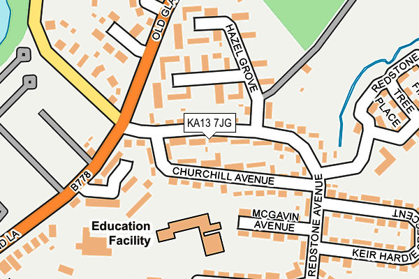 KA13 7JG map - OS OpenMap – Local (Ordnance Survey) KA13 7JG map - OS OpenMap – Local (Ordnance Survey)