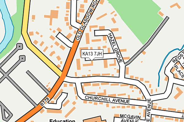 KA13 7JH map - OS OpenMap – Local (Ordnance Survey) KA13 7JH map - OS OpenMap – Local (Ordnance Survey)