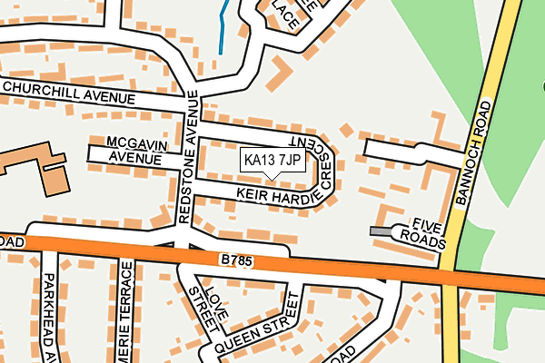 KA13 7JP map - OS OpenMap – Local (Ordnance Survey) KA13 7JP map - OS OpenMap – Local (Ordnance Survey)