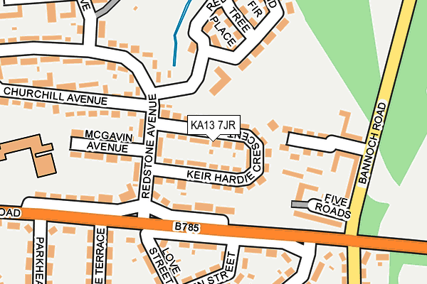 KA13 7JR map - OS OpenMap – Local (Ordnance Survey) KA13 7JR map - OS OpenMap – Local (Ordnance Survey)