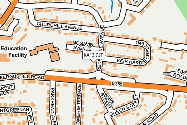 KA13 7JT map - OS OpenMap – Local (Ordnance Survey) KA13 7JT map - OS OpenMap – Local (Ordnance Survey)