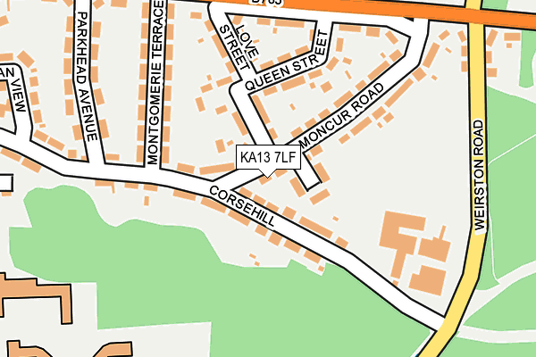 KA13 7LF map - OS OpenMap – Local (Ordnance Survey) KA13 7LF map - OS OpenMap – Local (Ordnance Survey)