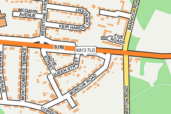 KA13 7LG map - OS OpenMap – Local (Ordnance Survey) KA13 7LG map - OS OpenMap – Local (Ordnance Survey)