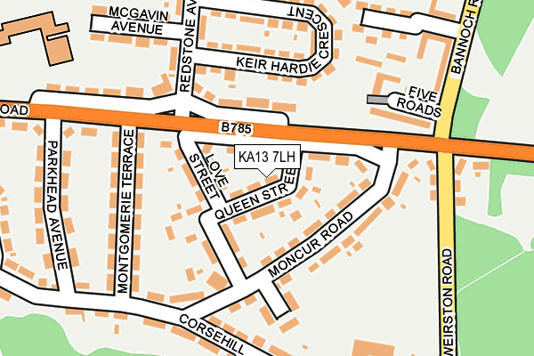 KA13 7LH map - OS OpenMap – Local (Ordnance Survey) KA13 7LH map - OS OpenMap – Local (Ordnance Survey)