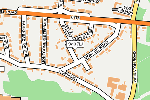 KA13 7LJ map - OS OpenMap – Local (Ordnance Survey) KA13 7LJ map - OS OpenMap – Local (Ordnance Survey)
