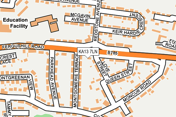 KA13 7LN map - OS OpenMap – Local (Ordnance Survey) KA13 7LN map - OS OpenMap – Local (Ordnance Survey)