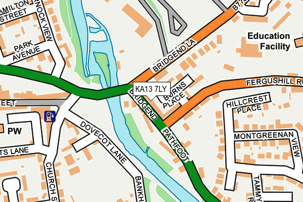 KA13 7LY map - OS OpenMap – Local (Ordnance Survey) KA13 7LY map - OS OpenMap – Local (Ordnance Survey)