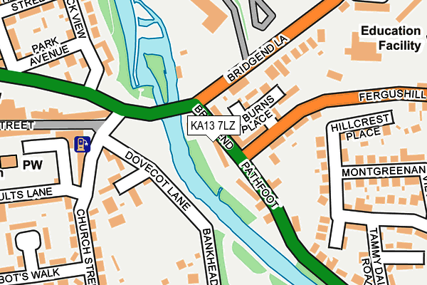 KA13 7LZ map - OS OpenMap – Local (Ordnance Survey) KA13 7LZ map - OS OpenMap – Local (Ordnance Survey)