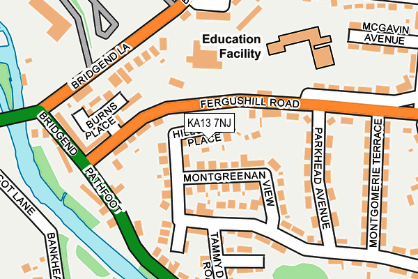 KA13 7NJ map - OS OpenMap – Local (Ordnance Survey) KA13 7NJ map - OS OpenMap – Local (Ordnance Survey)