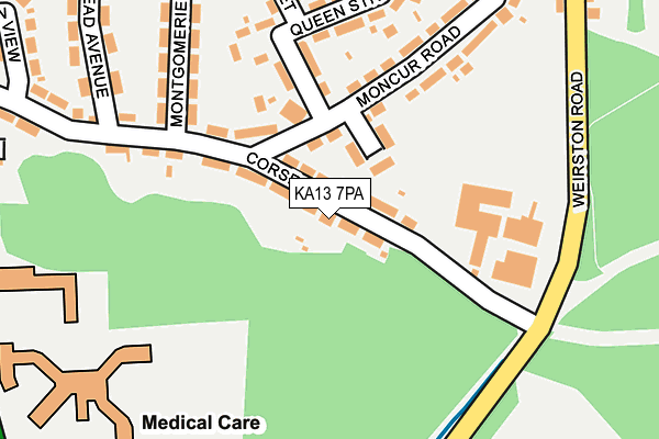 KA13 7PA map - OS OpenMap – Local (Ordnance Survey) KA13 7PA map - OS OpenMap – Local (Ordnance Survey)