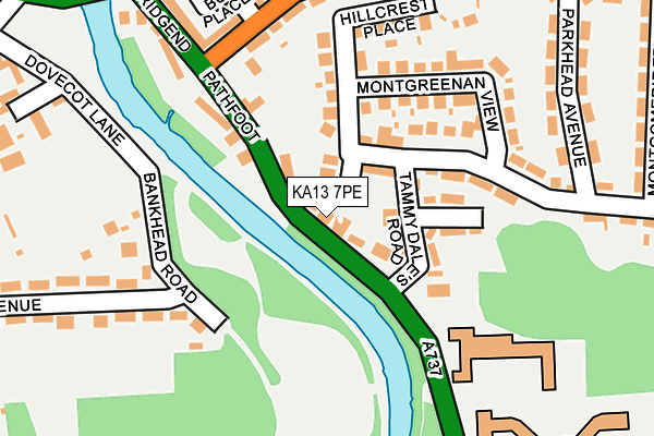 KA13 7PE map - OS OpenMap – Local (Ordnance Survey) KA13 7PE map - OS OpenMap – Local (Ordnance Survey)