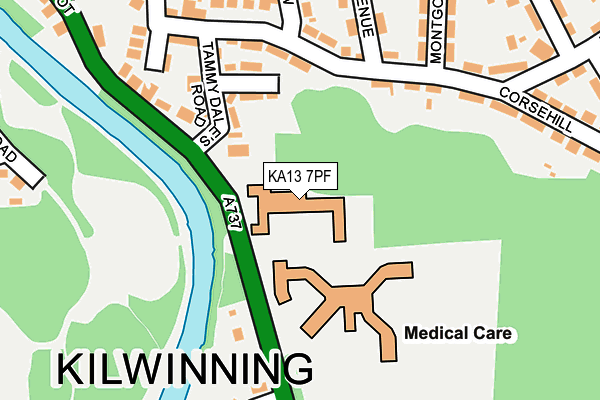 KA13 7PF map - OS OpenMap – Local (Ordnance Survey) KA13 7PF map - OS OpenMap – Local (Ordnance Survey)