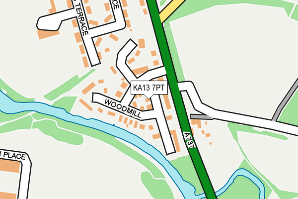 KA13 7PT map - OS OpenMap – Local (Ordnance Survey) KA13 7PT map - OS OpenMap – Local (Ordnance Survey)