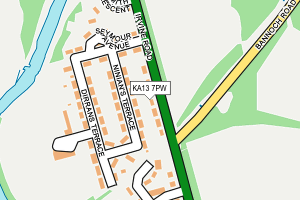 KA13 7PW map - OS OpenMap – Local (Ordnance Survey) KA13 7PW map - OS OpenMap – Local (Ordnance Survey)
