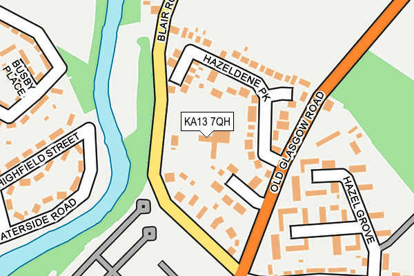 KA13 7QH map - OS OpenMap – Local (Ordnance Survey) KA13 7QH map - OS OpenMap – Local (Ordnance Survey)