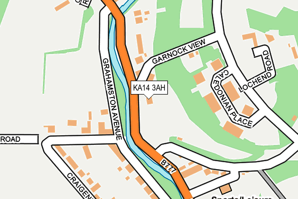 KA14 3AH map - OS OpenMap – Local (Ordnance Survey) KA14 3AH map - OS OpenMap – Local (Ordnance Survey)
