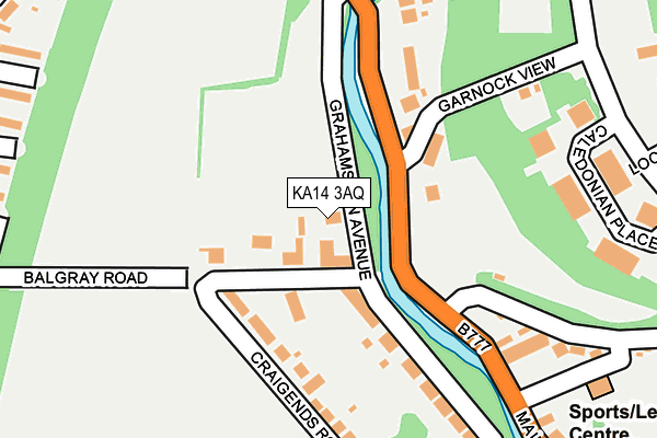 KA14 3AQ map - OS OpenMap – Local (Ordnance Survey) KA14 3AQ map - OS OpenMap – Local (Ordnance Survey)