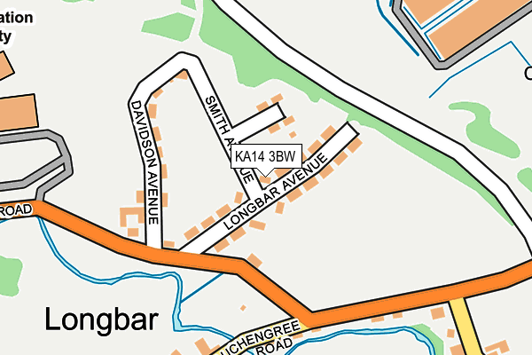 KA14 3BW map - OS OpenMap – Local (Ordnance Survey) KA14 3BW map - OS OpenMap – Local (Ordnance Survey)